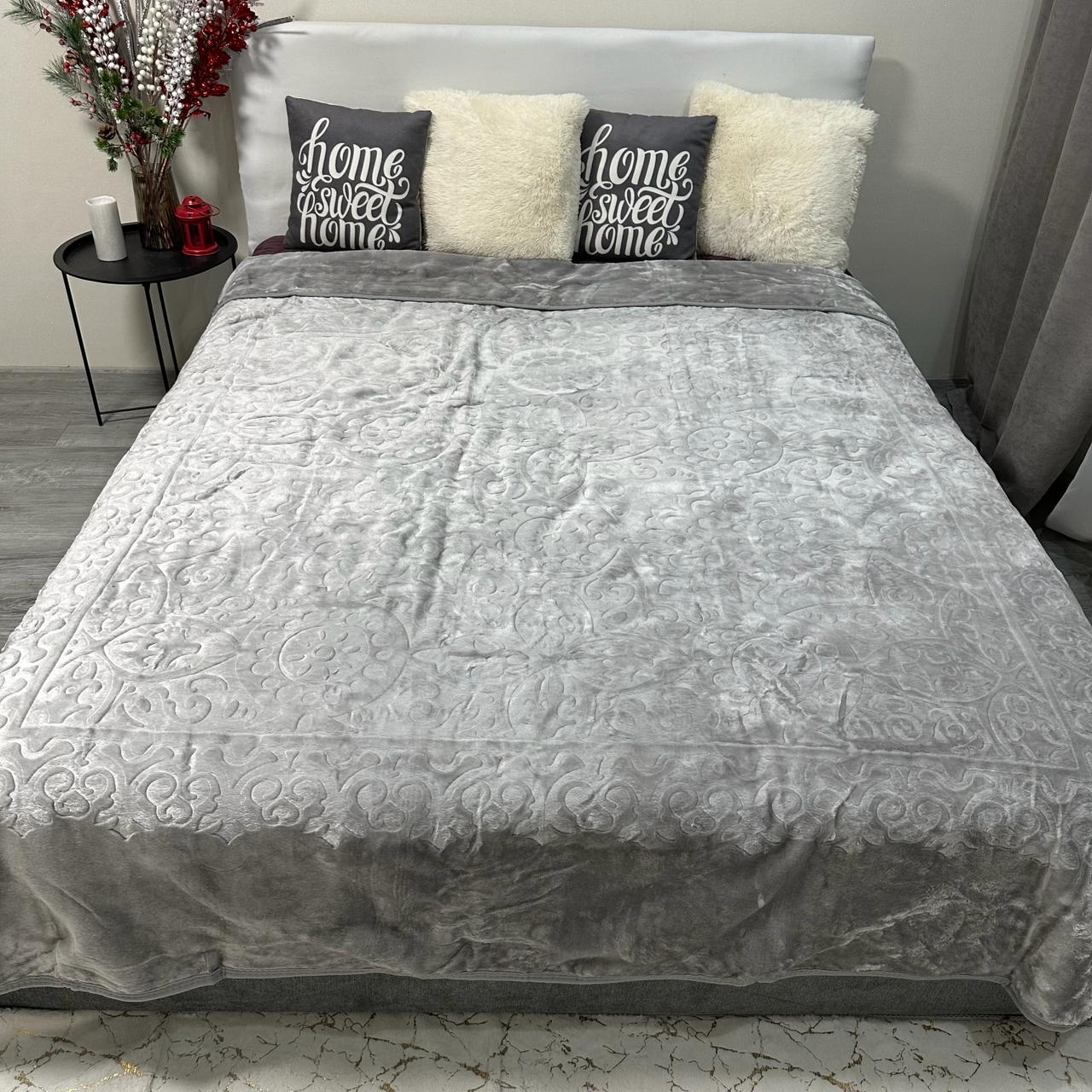 Покрывало на кровать акриловое 200x230 см Серый (P-акрил-9) - фото 7 Покрывало на кровать акриловое 200x230 см Серый (P-акрил-9) - фото 7