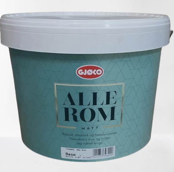 Краска матовая Gjoco Alle Rom белая 9 л (2580629503)