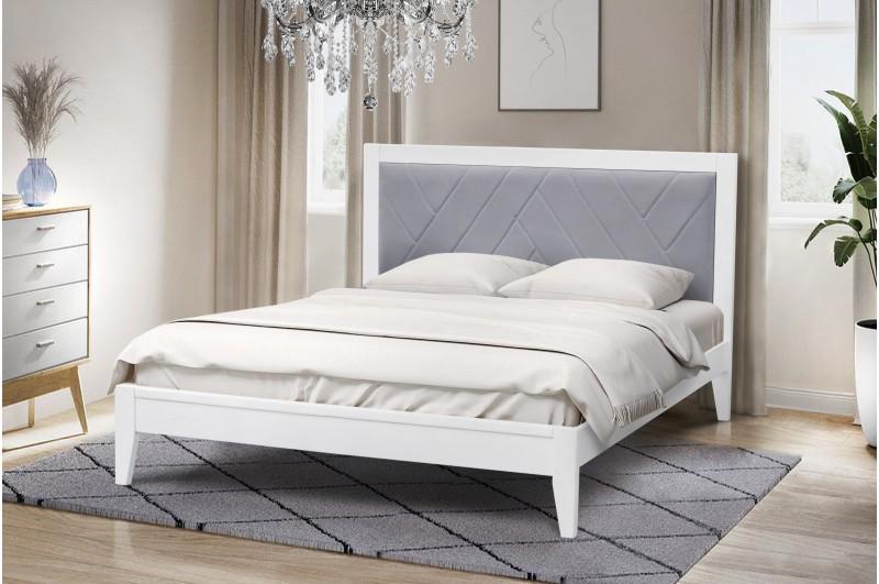 Кровать двуспальная деревянная Аксиома 160х200 см Белый