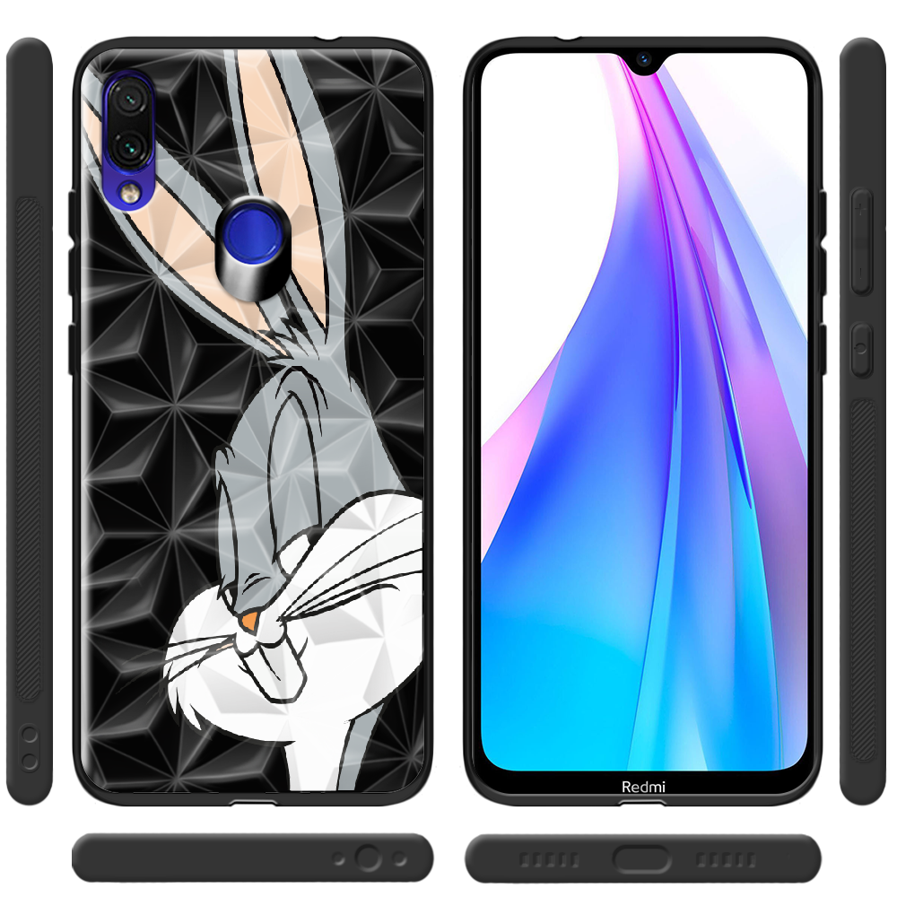 Чехол Boxface Xiaomi Redmi Note 7 Lucky Rabbit Черный силикон с призмой (36202-bk81-37871) - фото 2 Чехол Boxface Xiaomi Redmi Note 7 Lucky Rabbit Черный силикон с призмой (36202-bk81-37871) - фото 2