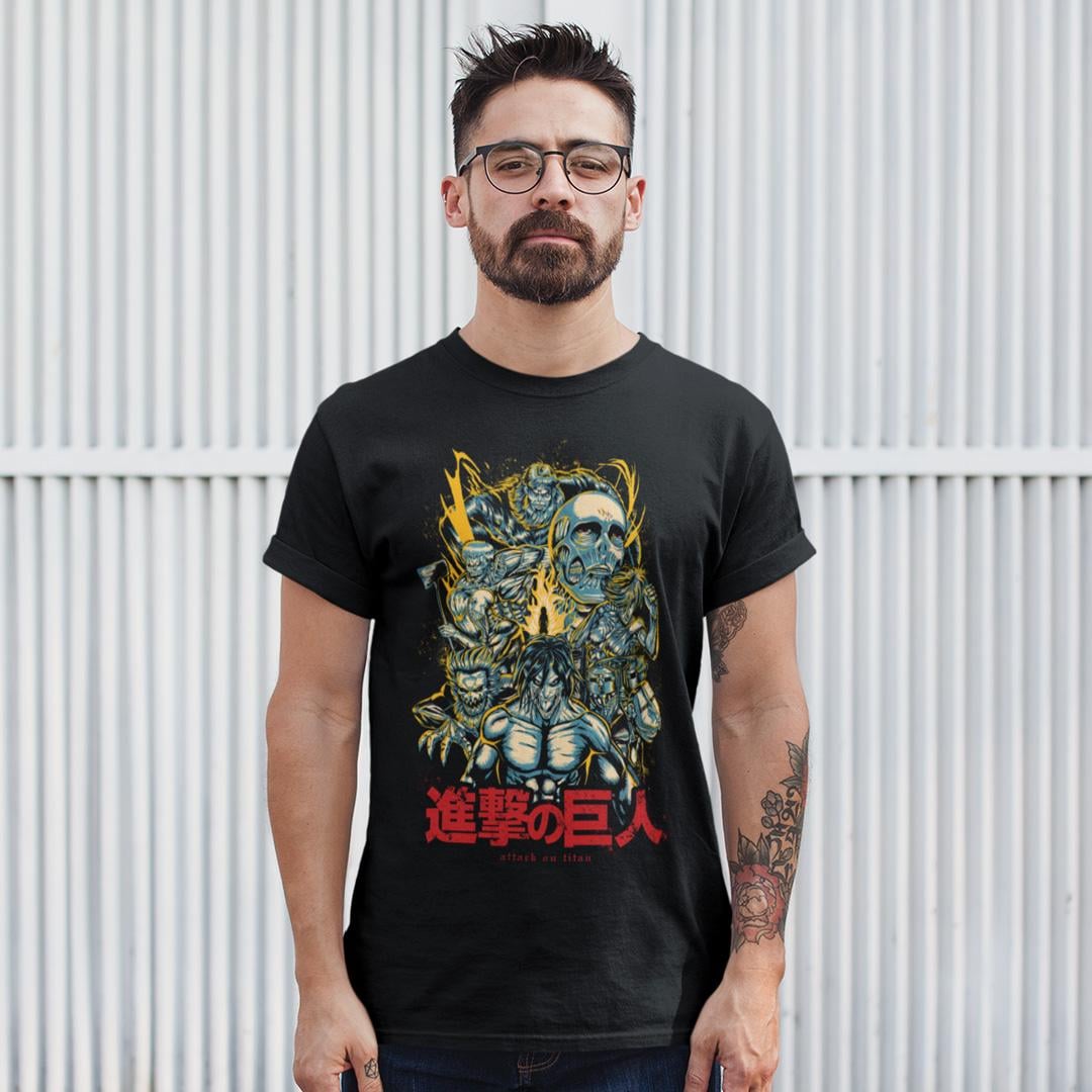 Футболка унисекс Attack On Titan Shingeki no Kyojin 2XL Черный (0000022907) Футболка унисекс Attack On Titan Shingeki no Kyojin 2XL Черный (0000022907)