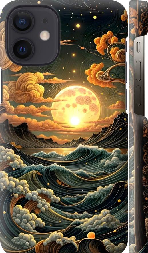 Чехол на iPhone 12 Mini Арт волны (6332m-2071-42517)