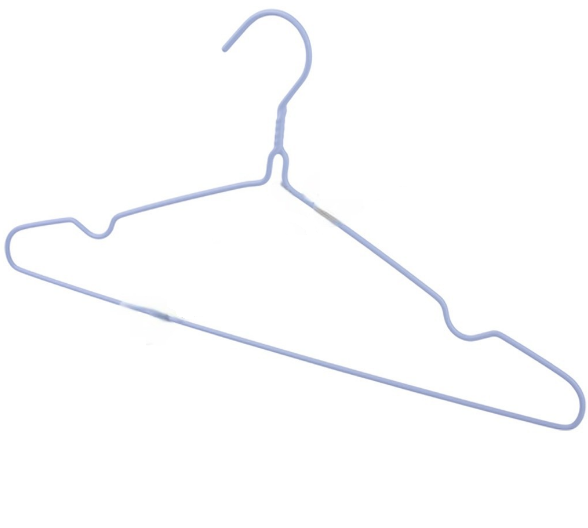 Набір вішалок Stenson R85361 Класик просиліконені 40 см 10 шт. Блакитний (546536)