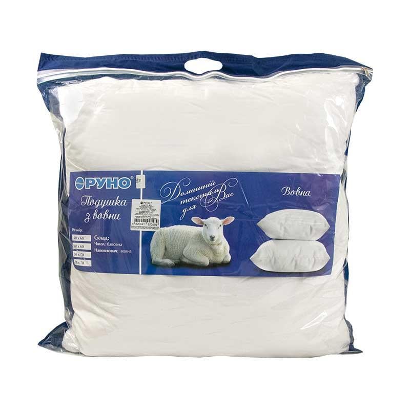 Подушка Руно Шерстяная 60x60 см Белый (100001813) - фото 5