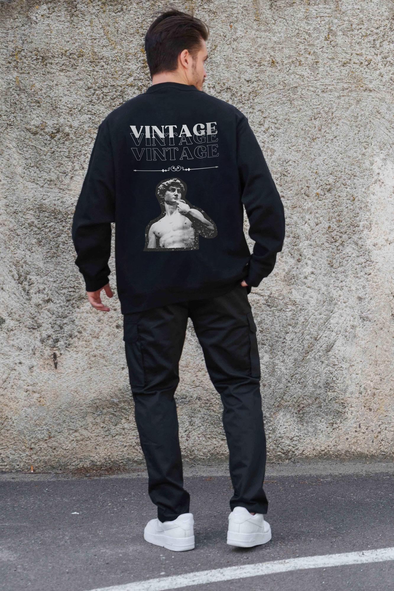 Свитшот оверсайз с принтом Without Vintage S/M Black (S/M8055672) - фото 2 Свитшот оверсайз с принтом Without Vintage S/M Black (S/M8055672) - фото 2