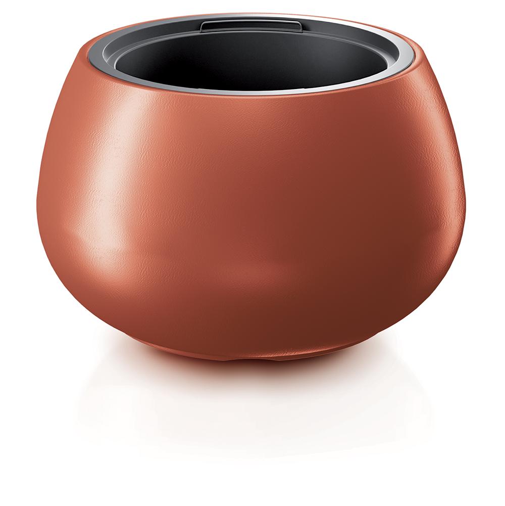 Горщик для квітів Prosperplast HEOS 44х27 см круглий із вкладишем Мідний (89236-7598)