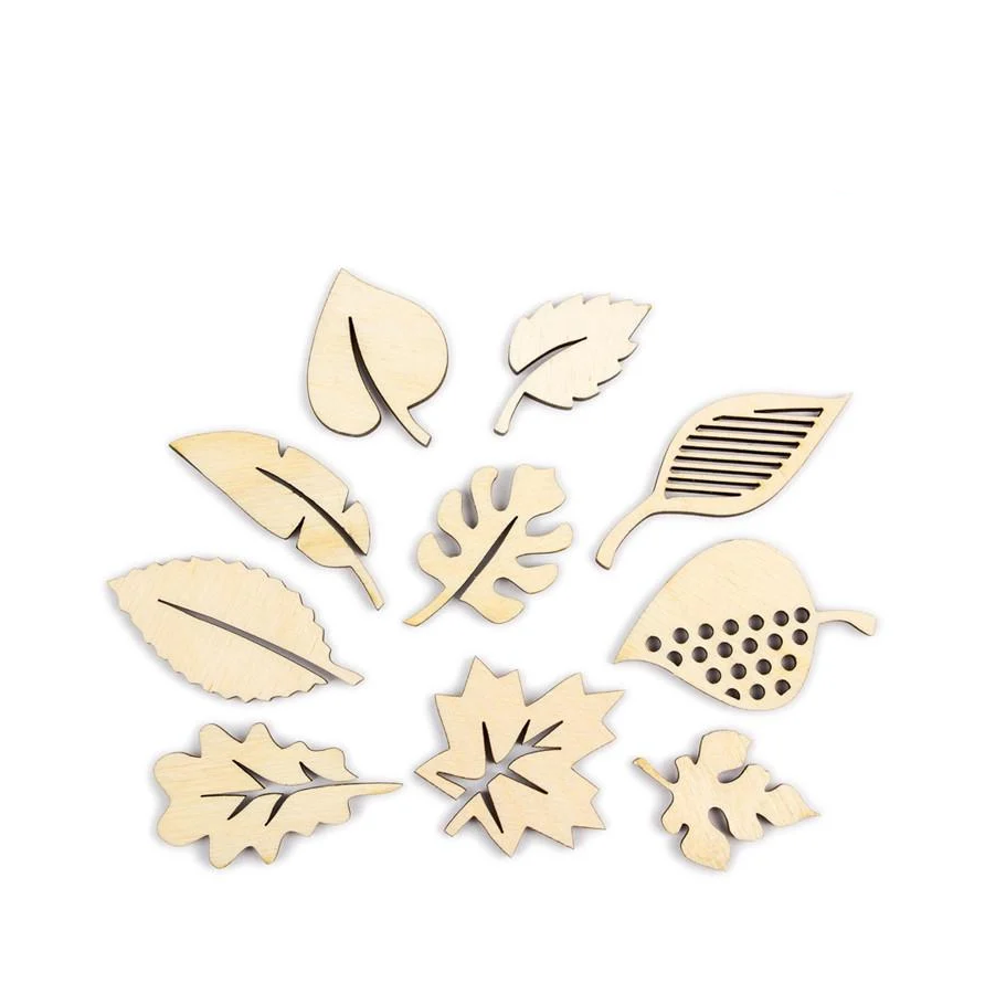 Мини-заготовки для декупажа Rosa Talent Листья фанера 10 шт. (4823098501237)