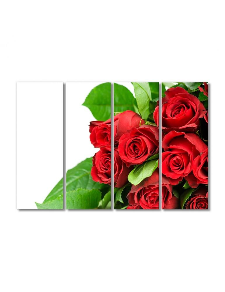Картина модульная Романтичный букет розочек 4 модуля 120x180 см