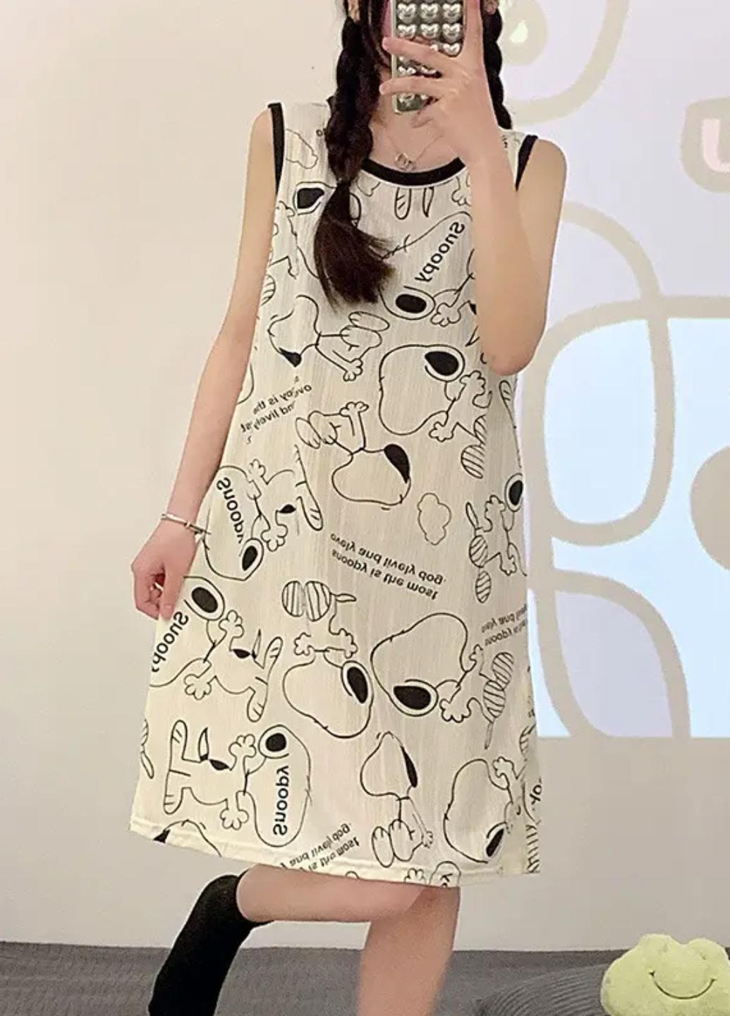 Ночная рубашка женская Fun and Comfort M Черно-белый (1712-42) - фото 2 Ночная рубашка женская Fun and Comfort M Черно-белый (1712-42) - фото 2