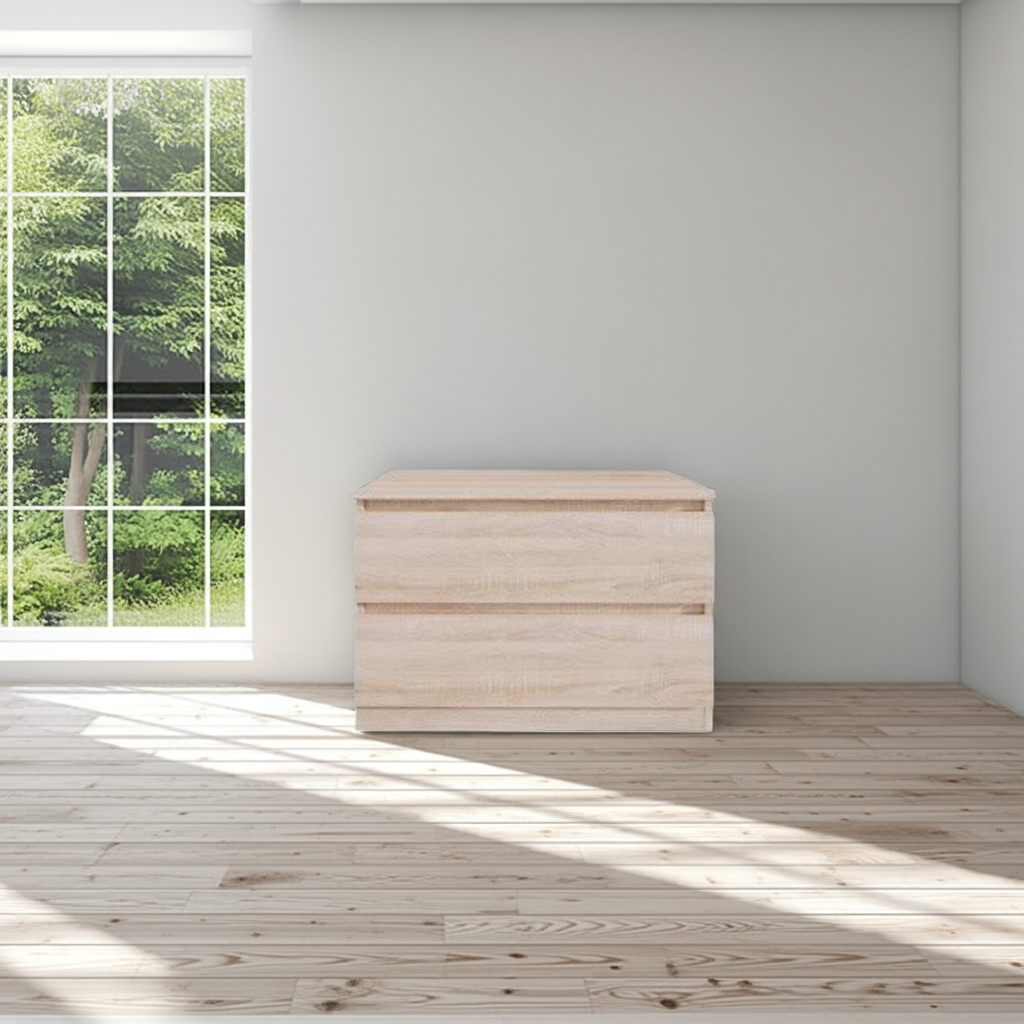 Комод MEBEX на 2 ящика 80х40х54,4 см Дуб Сонома (VM2B800DS) - фото 5 Комод MEBEX на 2 ящика 80х40х54,4 см Дуб Сонома (VM2B800DS) - фото 5