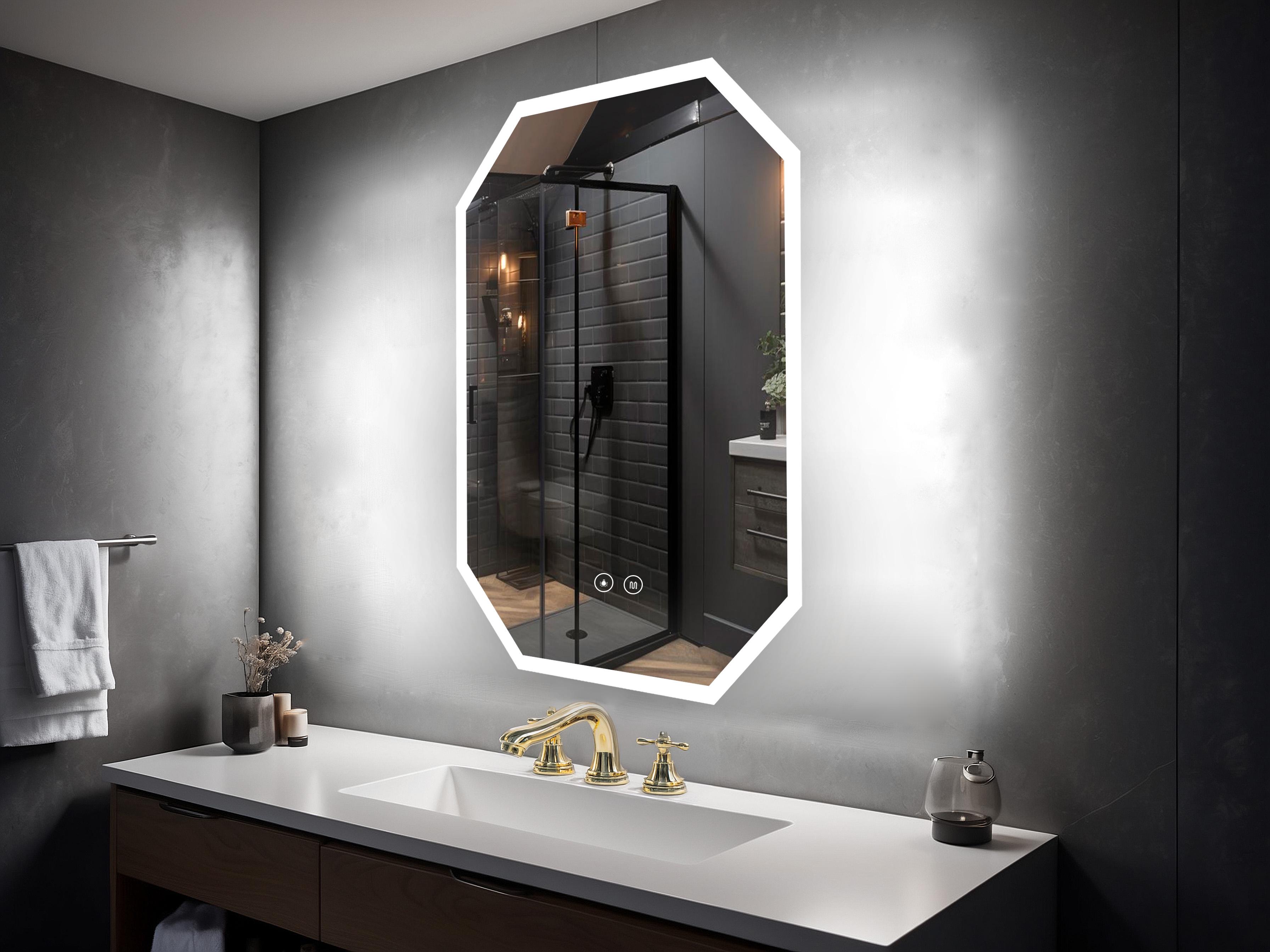 Зеркало для ванной KAYFOVO настенное с LED подсветкой и подогревом 90х70 см (473244604) Зеркало для ванной KAYFOVO настенное с LED подсветкой и подогревом 90х70 см (473244604)