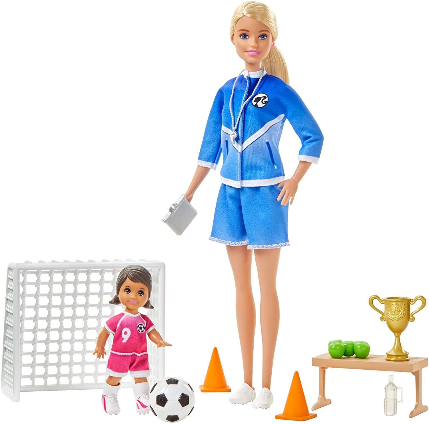 Кукла Барби Barbie Soccer Coach Playset with 2 Dolls Blonde