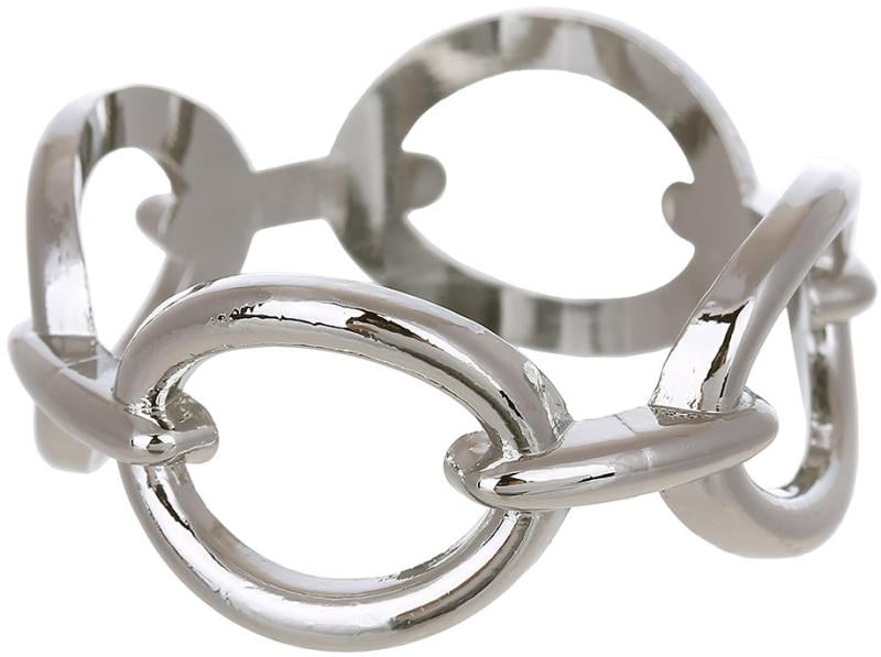 Комплект металевих кілець для серветок ланцюг 6 шт. 5 см Срібний