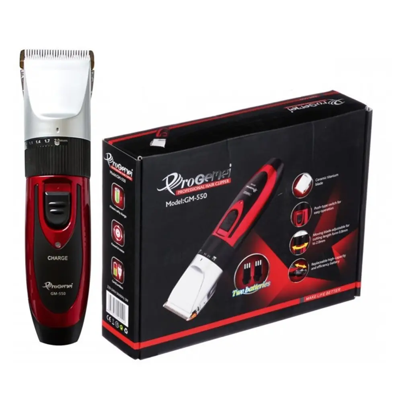 Машинка для стрижки волос Gemei 5 Вт Красно-черный (GM-550) - фото 7 Машинка для стрижки волос Gemei 5 Вт Красно-черный (GM-550) - фото 7