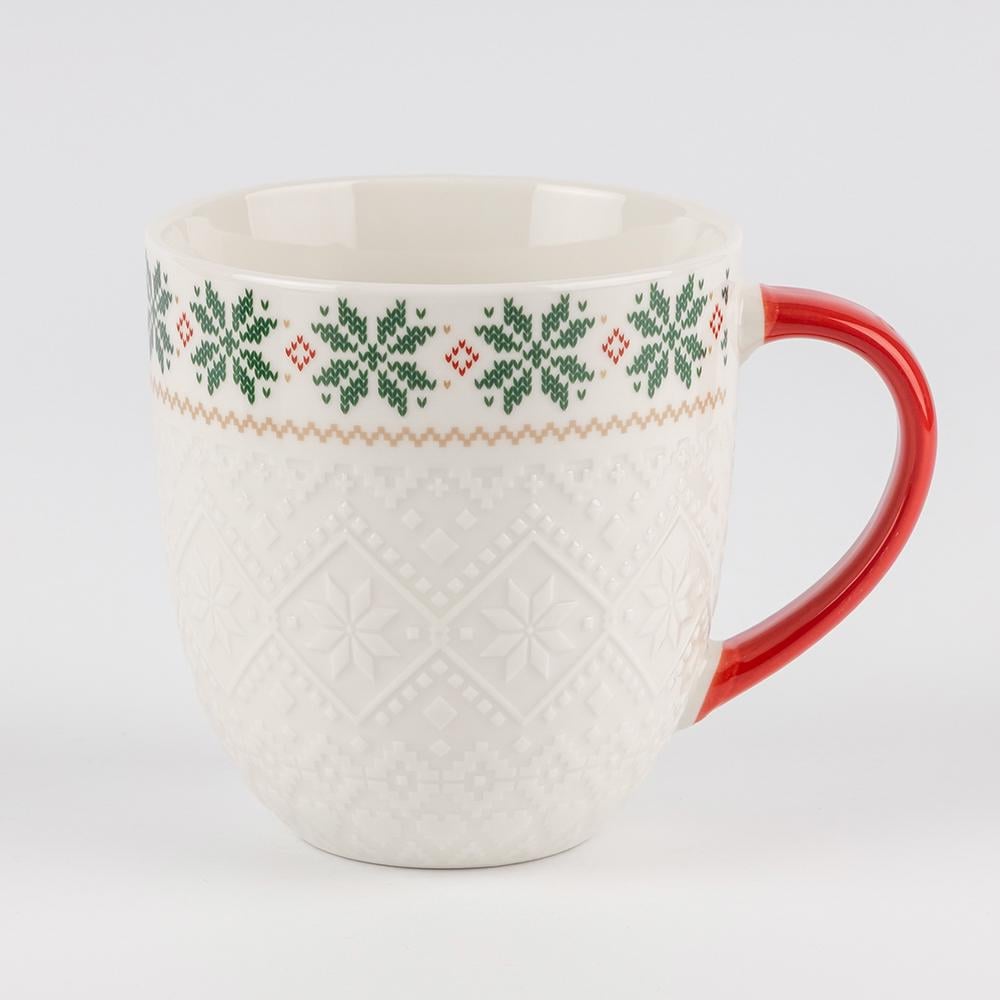 Набір кружок Новорічний візерунок 630 мл 2 шт. (6035-004) - фото 2 Набір кружок Новорічний візерунок 630 мл 2 шт. (6035-004) - фото 2