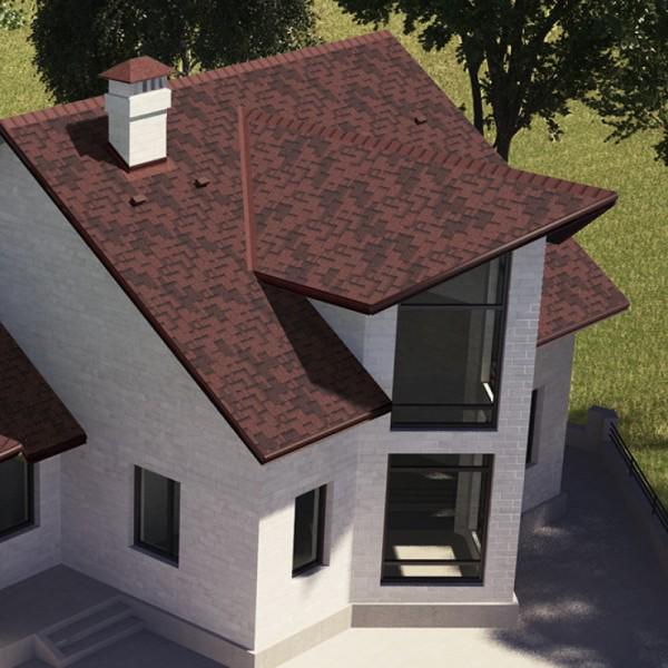 Битумная черепица Aquaizol Акцент ЭКО 3,0 м2 Красный (29636713) - фото 4