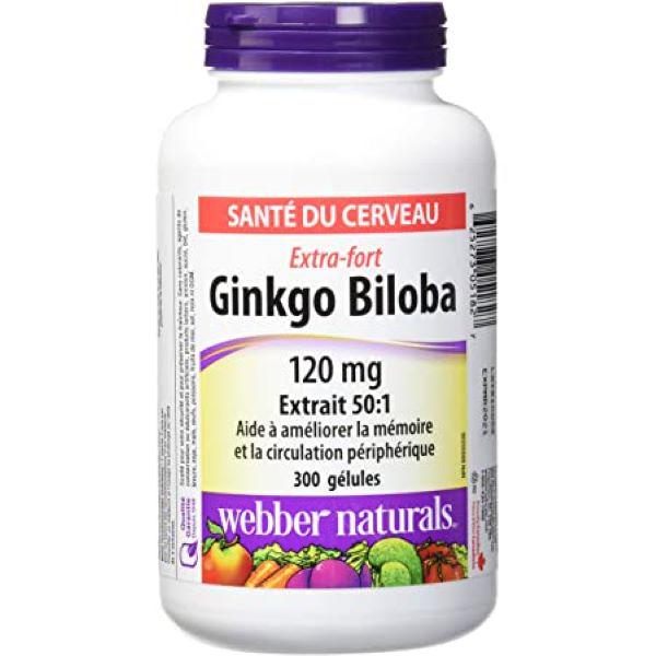 Гинкго билоба Webber Naturals Ginkgo Biloba 120 mg 300 softgel