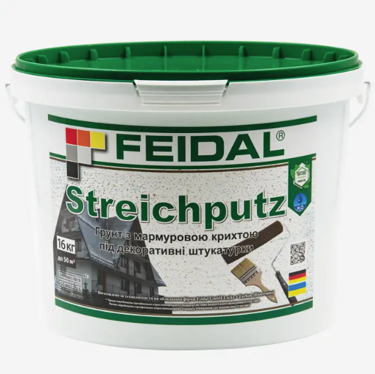 Грунт с мраморной крошкой под декоративные штукатурки Feidal Streichputz 16 кг (2028273567) - фото 1 Грунт с мраморной крошкой под декоративные штукатурки Feidal Streichputz 16 кг (2028273567) - фото 1