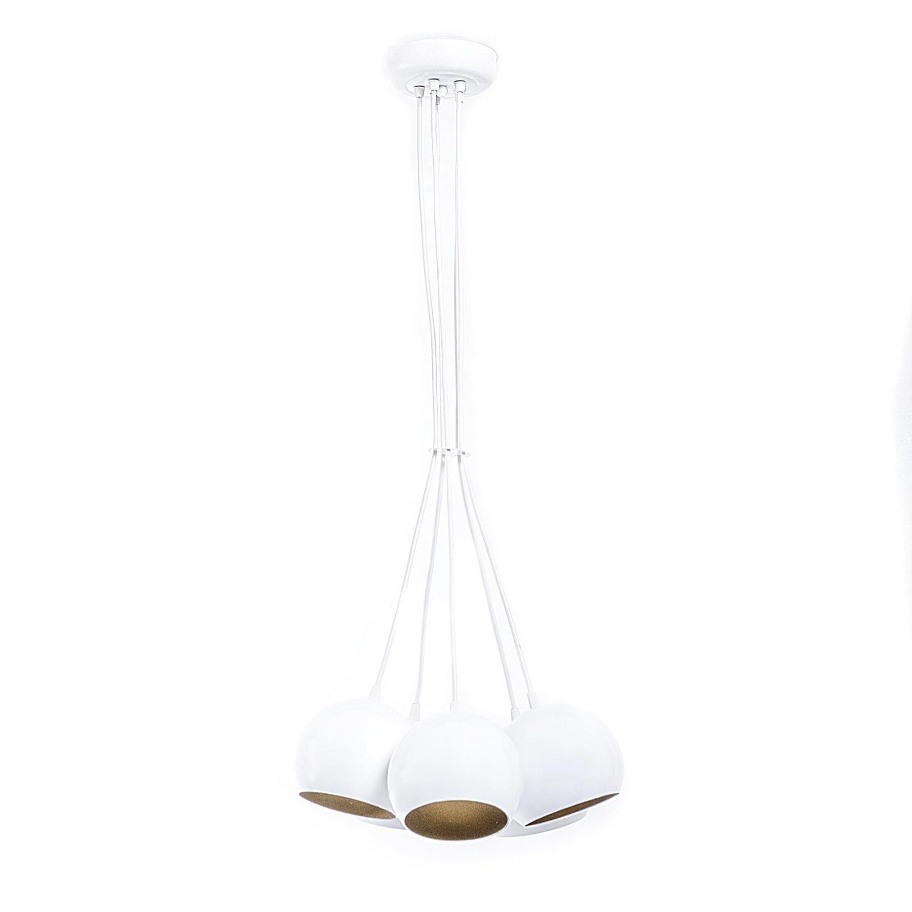 Люстра подвесная Bowl С150-5 White/Gold