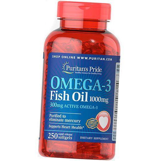 Омега 3 Puritan's Pride Omega-3 Fish Oil 1000 250 гел. капс. (67367007)