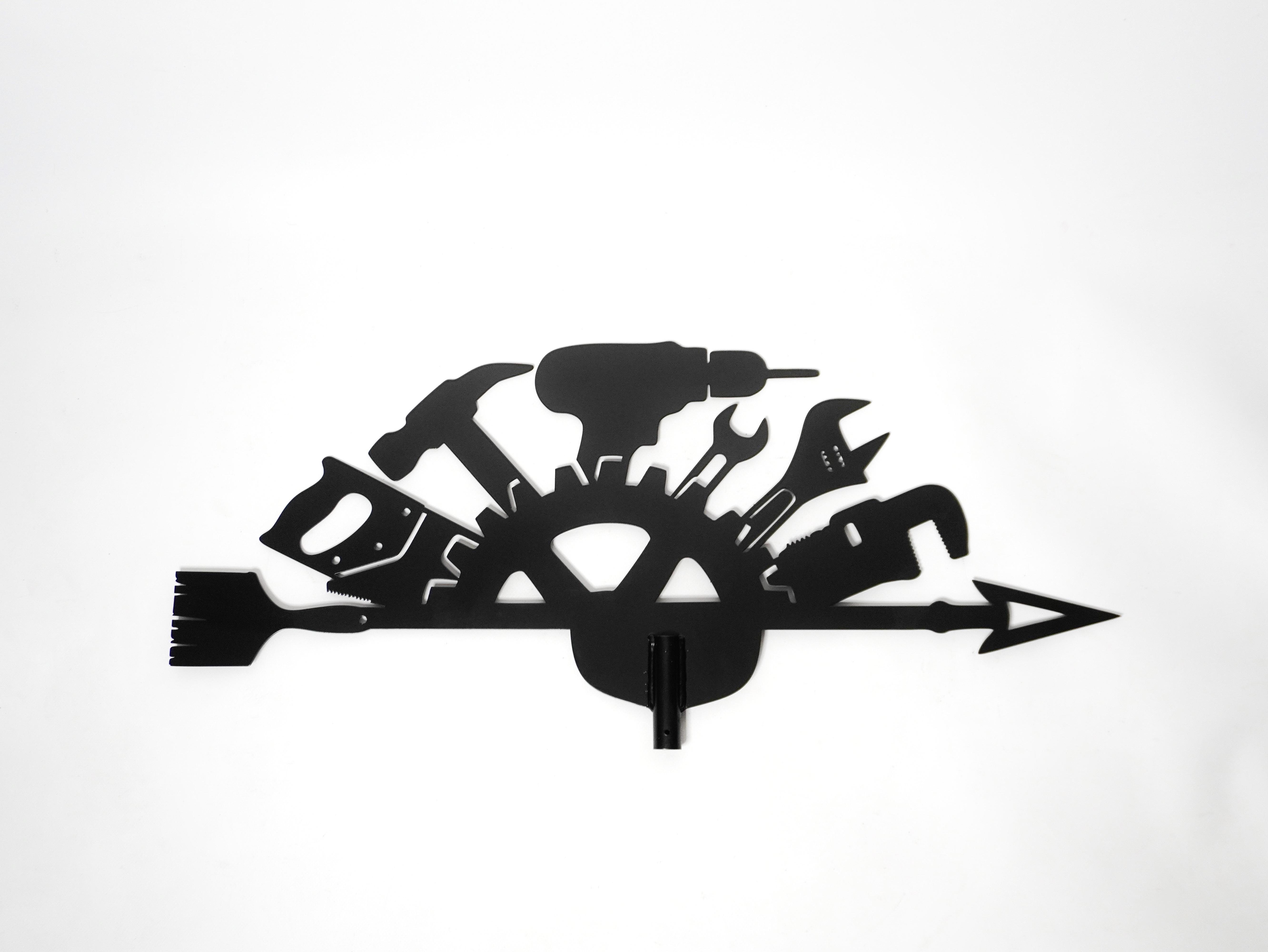 Флюгер на дах металевий Інструменти Чорний