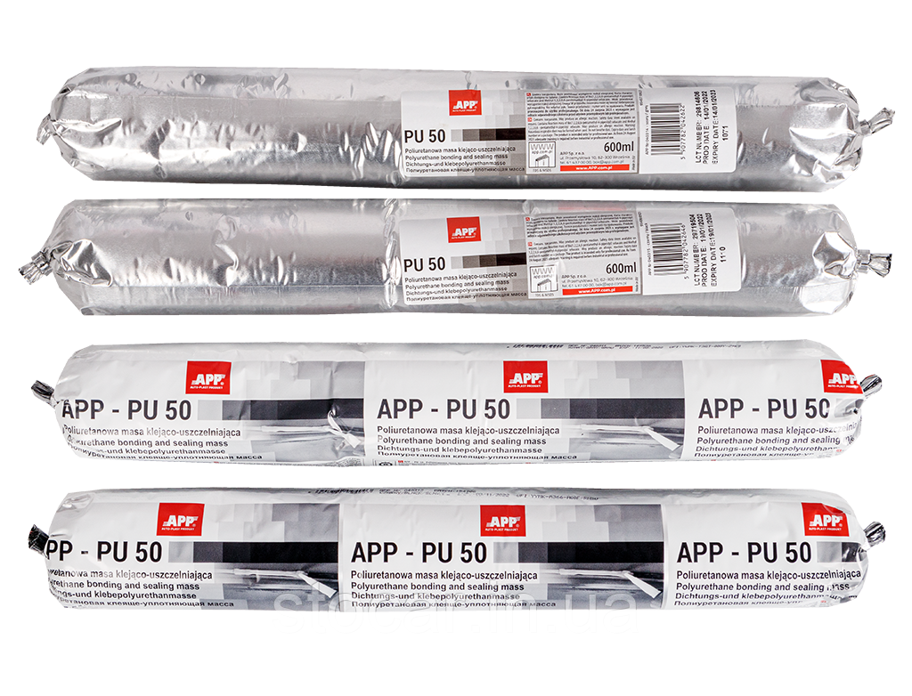 Герметик поліуретановий в сашеті APP PU 50 600 мл Сірий - фото 3 Герметик поліуретановий в сашеті APP PU 50 600 мл Сірий - фото 3