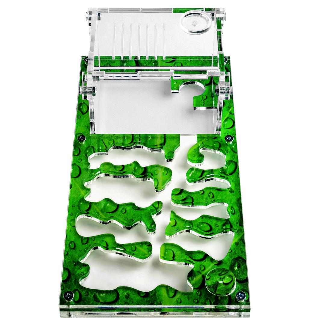 Ферма муравьиная Муравьиный Рай S Зеленый лист для муравьев-жнецов Messor Structor