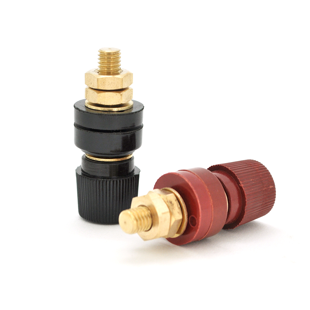 Клемма медная винтовая пара 8 мм Черный/Красный (YUT_V8058)