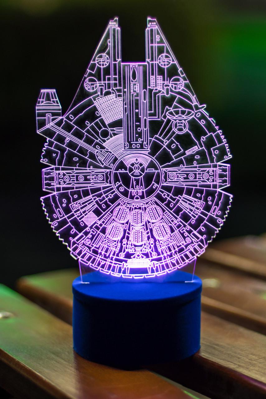 3D-нічник Сокіл Тисячоліття Star wars кілька підсвіток/на пульті (1063572496) 3D-нічник Сокіл Тисячоліття Star wars кілька підсвіток/на пульті (1063572496)