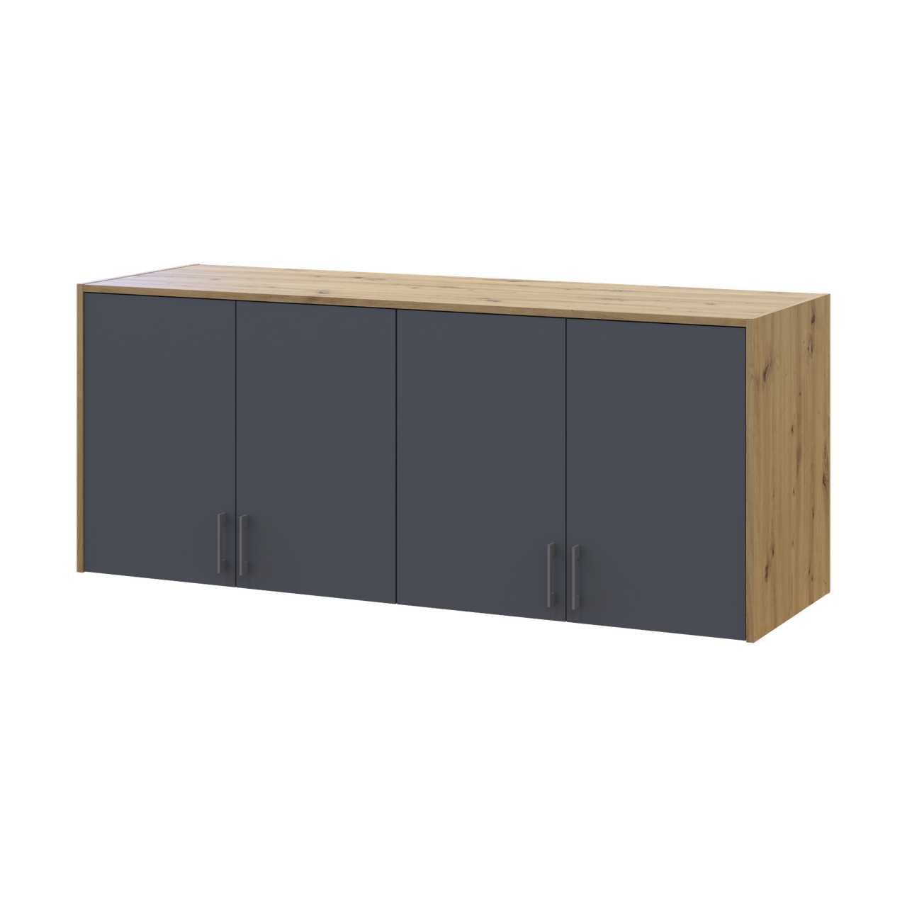 Антресоль висока Doros Ронді 4 ДСП 160х52х65 см Дуб Артізан/Графітовий (41516184)