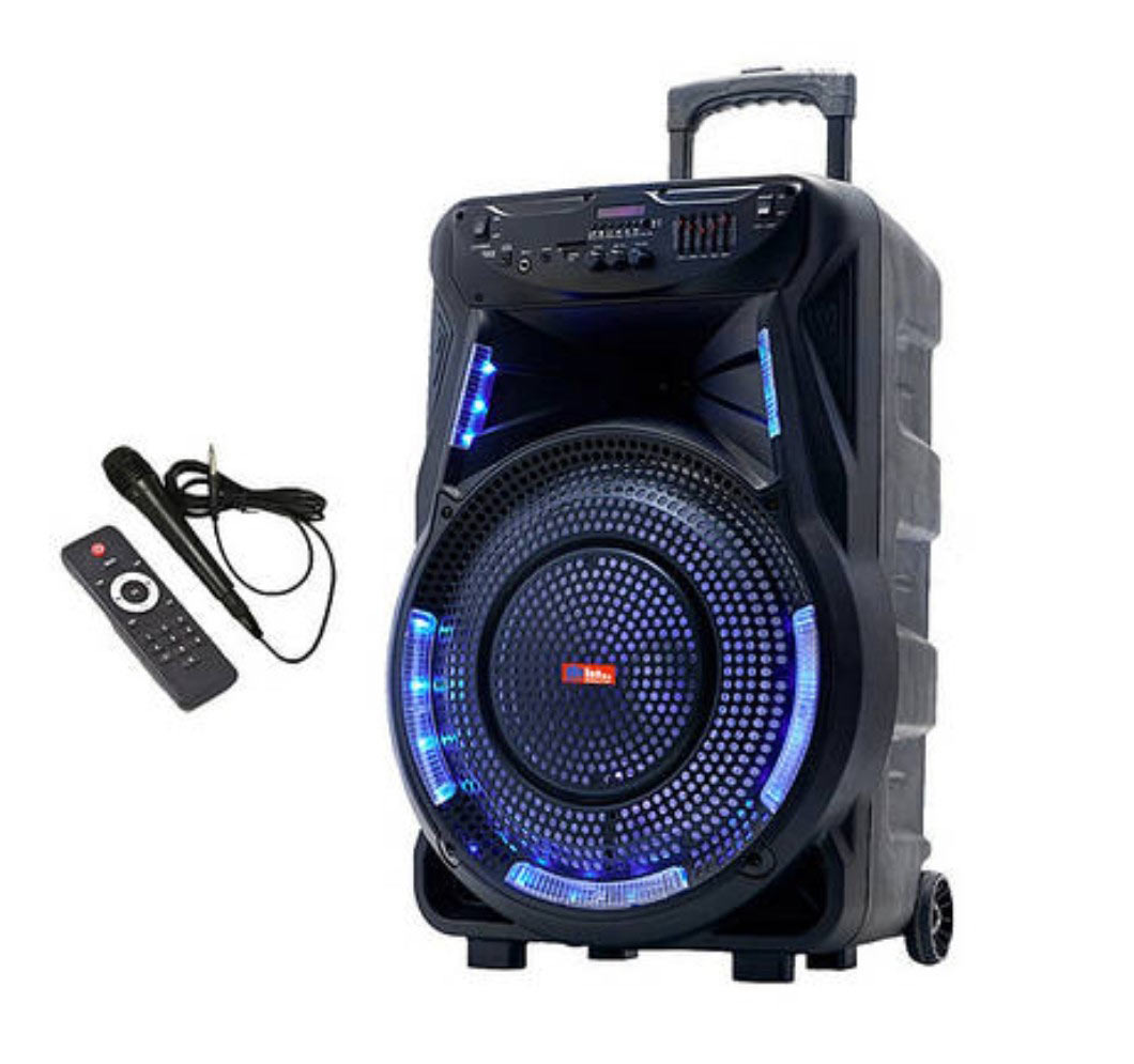 Портативная колонка с микрофоном ZPX ZX-7774 RGB Led USB/Bluetooth/FM 90W Черный (GR-04357)
