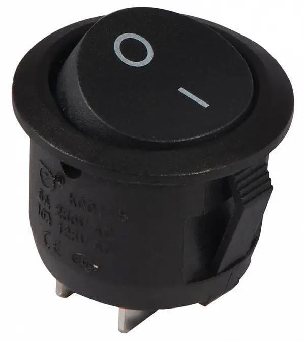 Переключатель Lemanso LSW06 круглый Черный (КСD1-101-08)