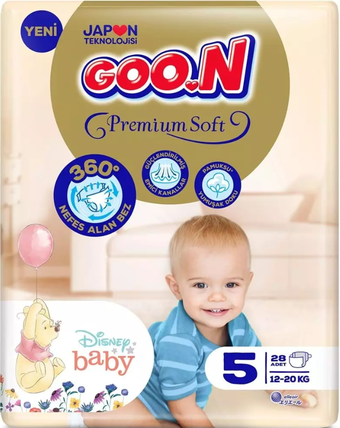 Подгузники Goo.N Premium Soft 5 12-20 кг 28 шт. - фото 1