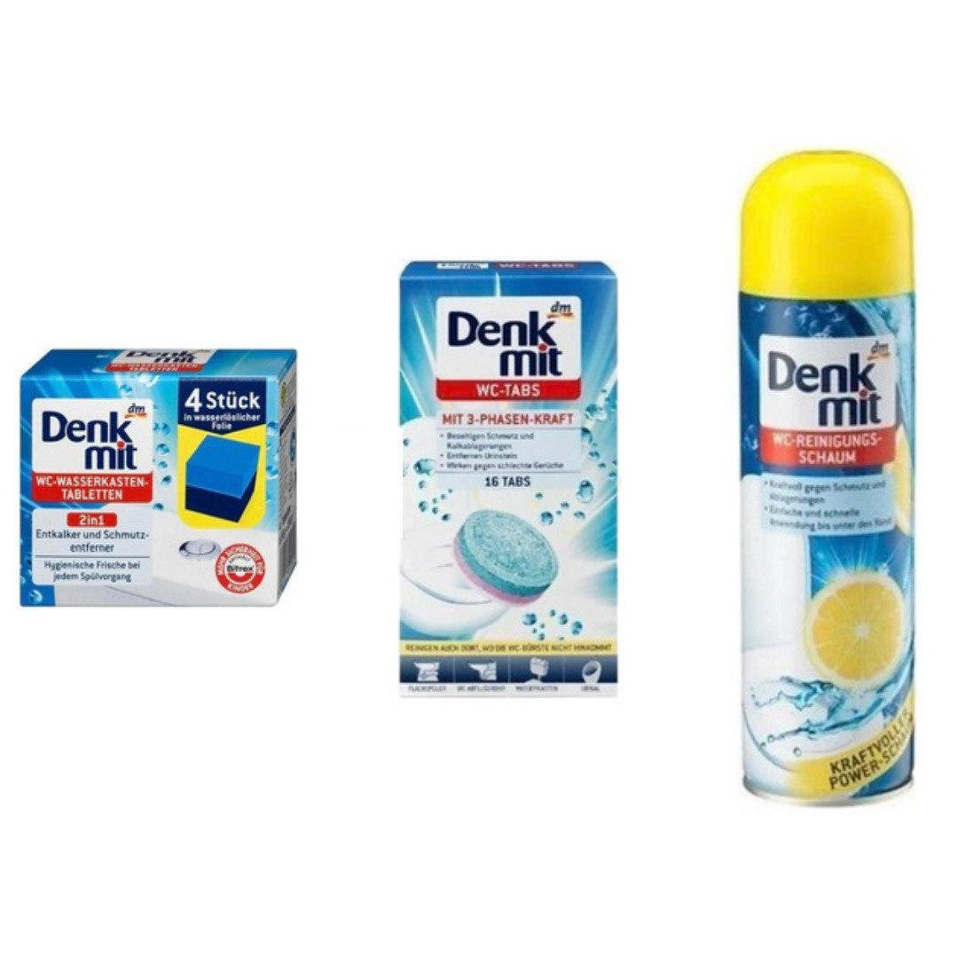 Набір миючих засобів для унітазу DenkMit в бачок піна/таблетки (26755219) Набір миючих засобів для унітазу DenkMit в бачок піна/таблетки (26755219)