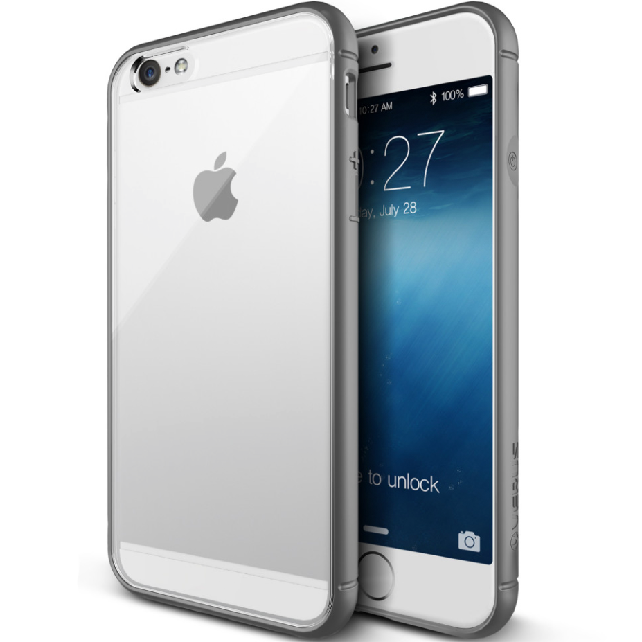 Прозрачный чехол накладка VS Crystal MIXX Case for iPhone 6/6S, Gray