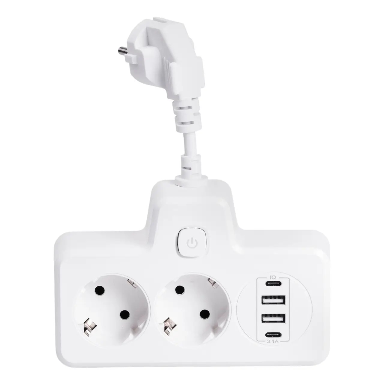 Мережевий фільтр із захистом Lugi з лампою 2 розетки 2 USB 2 Type-C 8 см (a8cbc686) - фото 5 Мережевий фільтр із захистом Lugi з лампою 2 розетки 2 USB 2 Type-C 8 см (a8cbc686) - фото 5