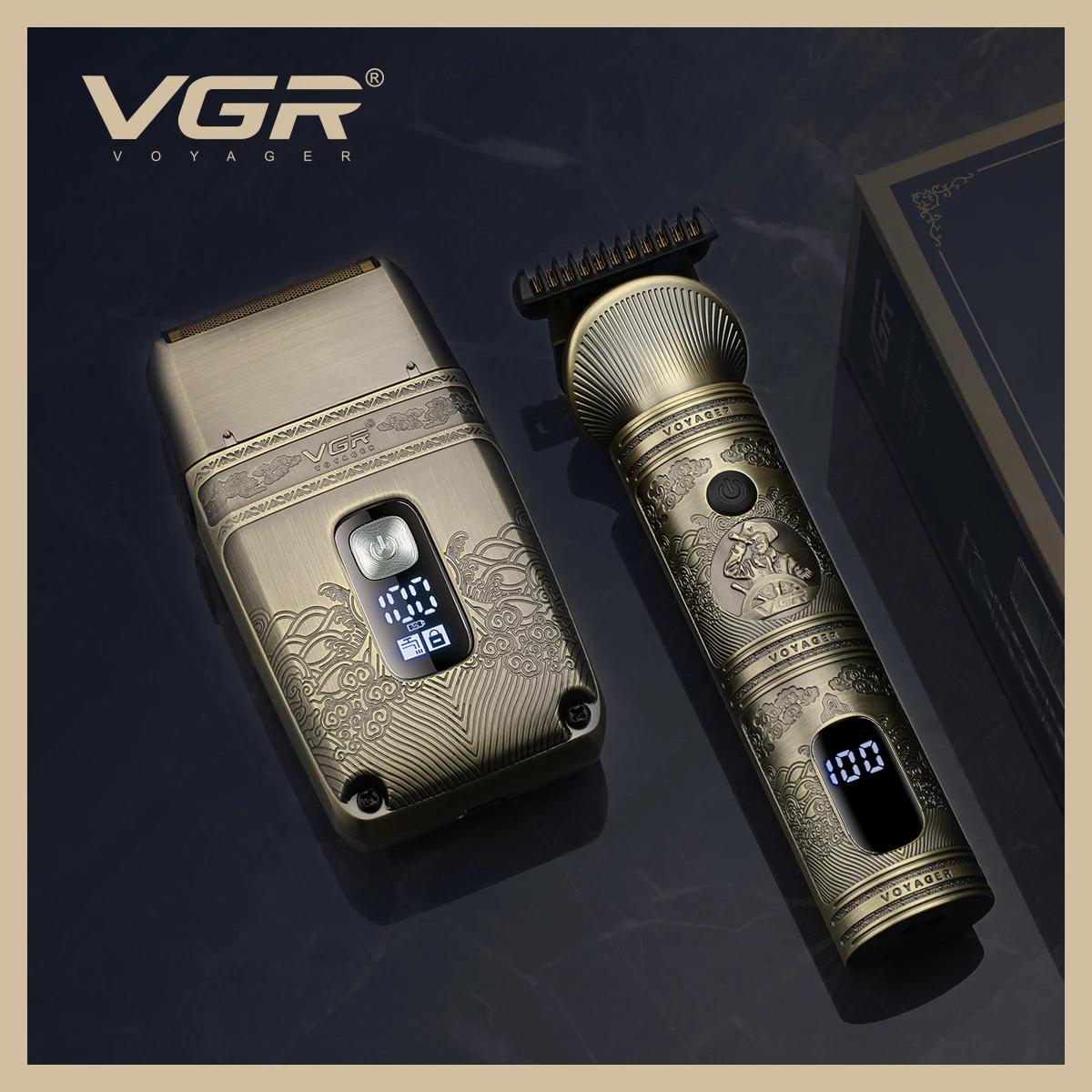 Набір для стрижки та гоління VGR V-649 Shaver Set (1010317-Bronze) - фото 9