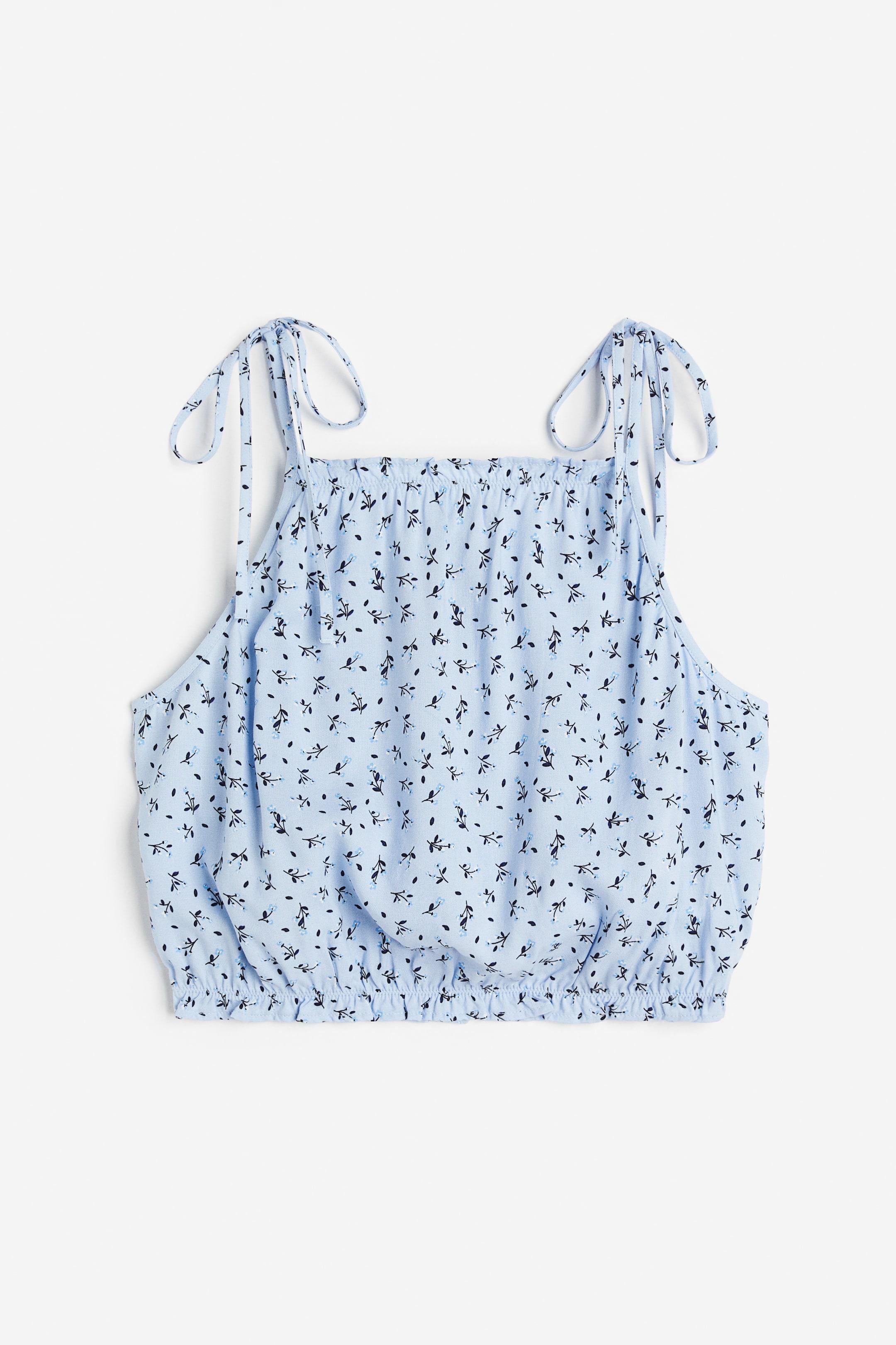 Топ H&M Квіти S Синій (E4071153527)