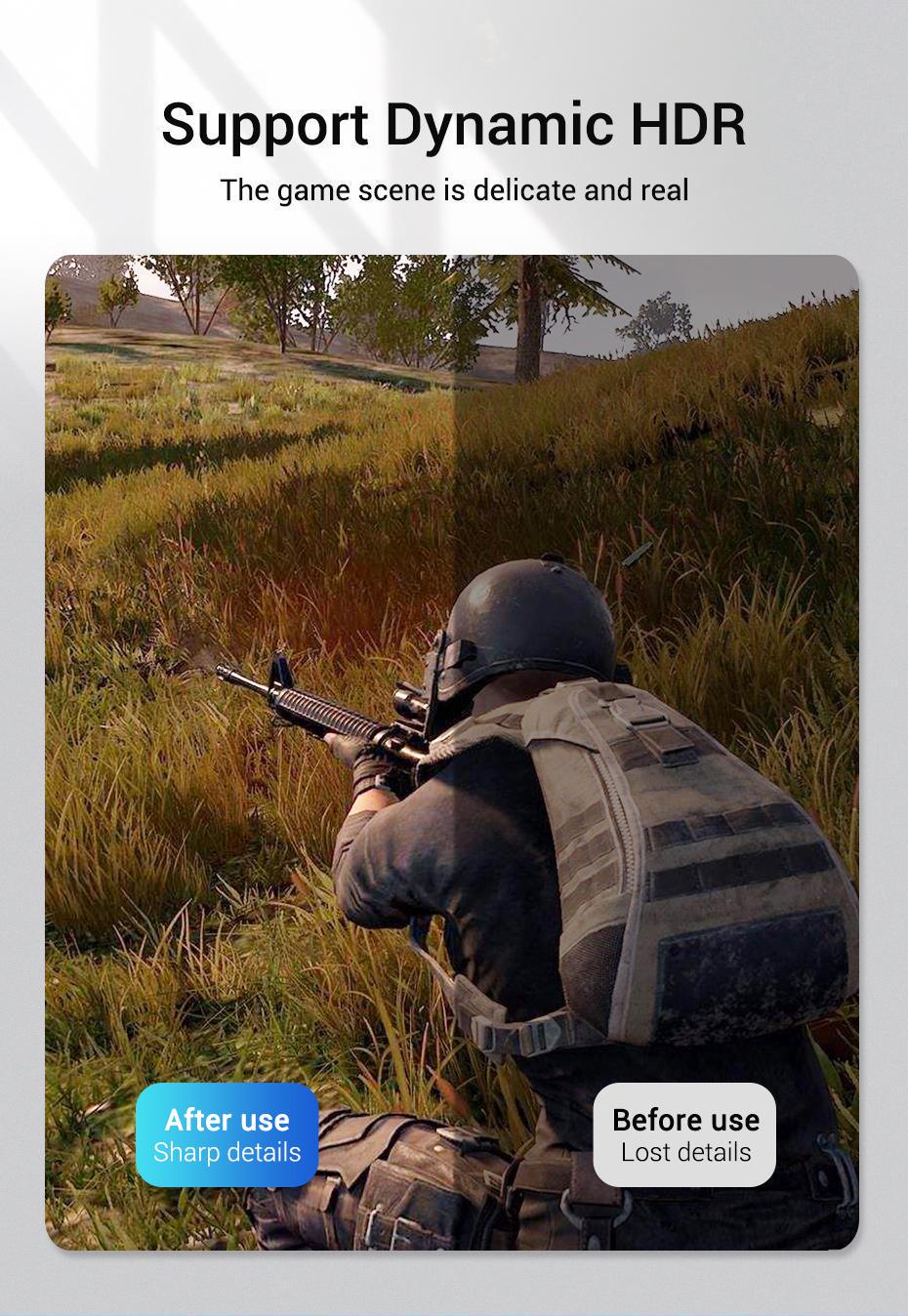 Кабель Vention DisplayPort 1.4 8K 60Hz 4K 144Hz 1080p 240Hz 32.4 Гбіт/с DP Dynamic HDR G-Sync Free Sync 1,5 м Чорний (HCABG) - фото 7