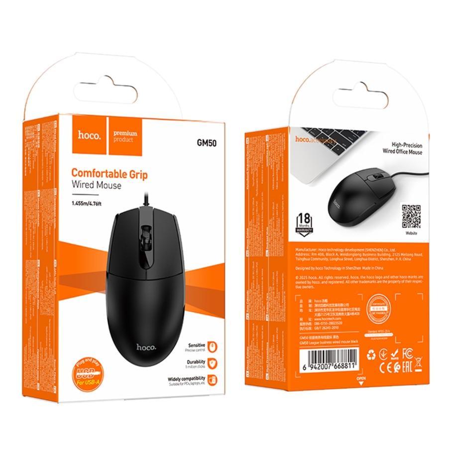 Компьютерная мышка Hoco GM50 League USB Черный (3001624109) - фото 2