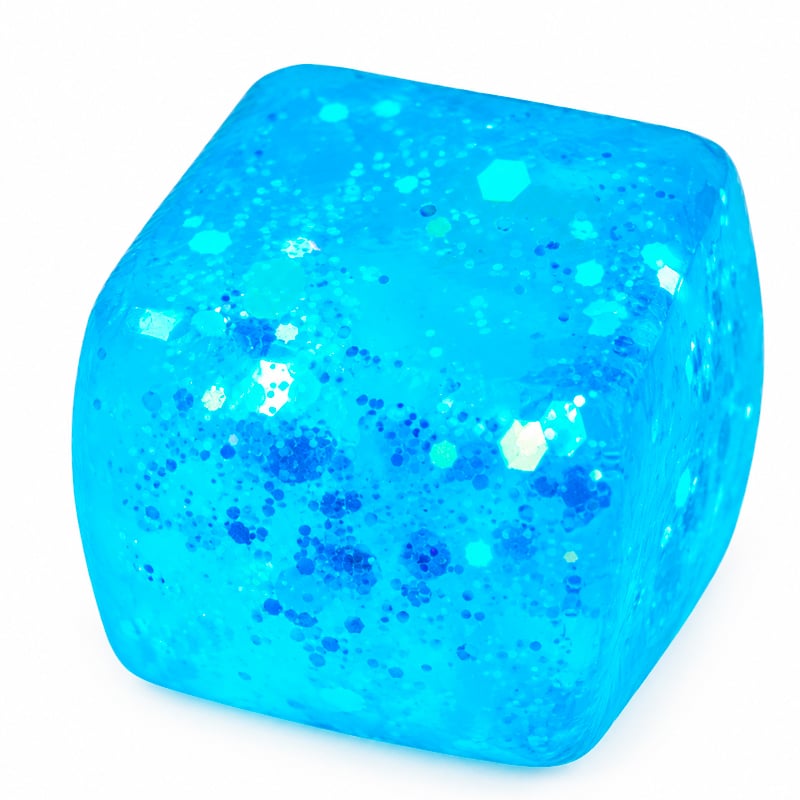 Игрушка-тянучка антистресс NeeDoh Кубик льда Cube желейный глиттер сюрприз 3 см (арт EPC16197M)