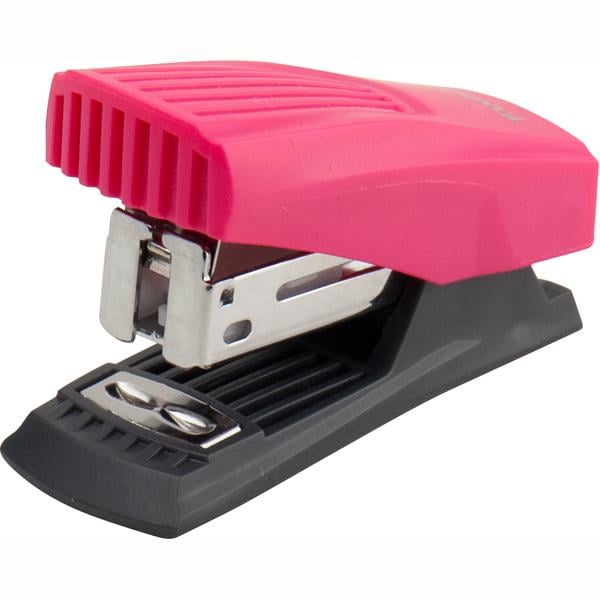 Степлер Axent Shell скобы №24/6 до 12 листов пластиковый Розовый (4831-10-a)