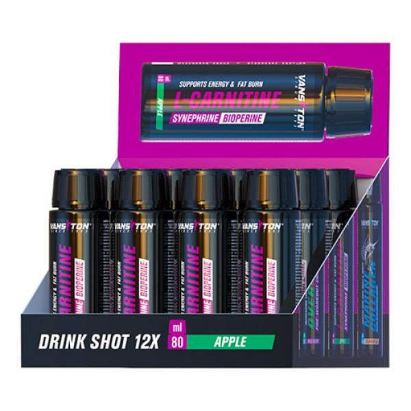 Карнітин L Vansiton L-Карнитин drink shot box 12 шт. по 80 мл