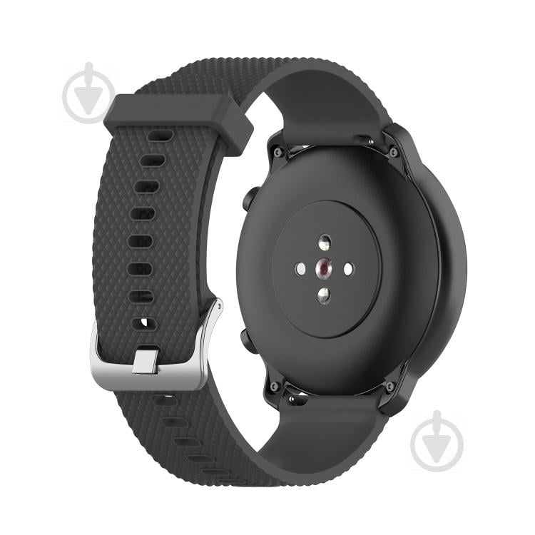 Ремешок силиконовый ширина 20мм BeWatch GT для смарт часов Темно-серый (1011444)