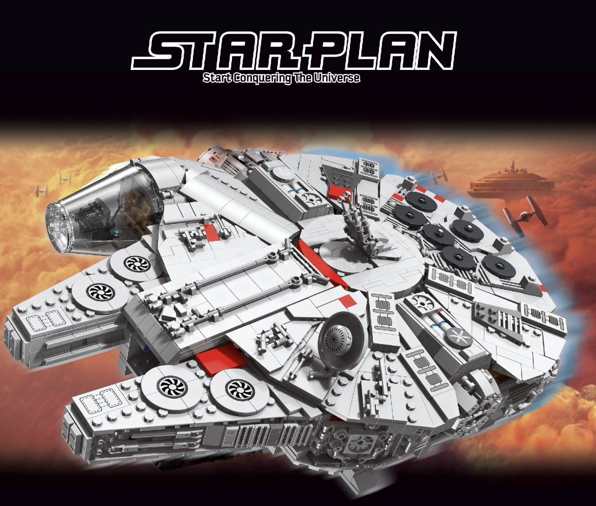 Конструктор Star Wars Сокол тысячелетия MILLENNIUM FALCON 2306 деталей - фото 3