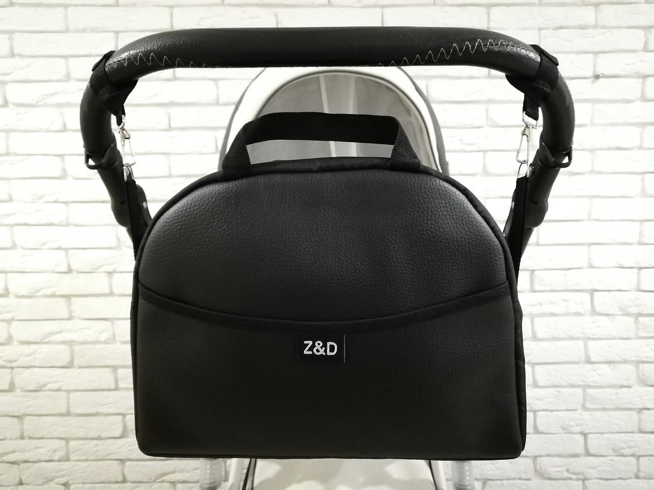 Сумка на коляску универсальная Z&D New эко кожа Черный жемчуг - фото 4 Сумка на коляску универсальная Z&D New эко кожа Черный жемчуг - фото 4