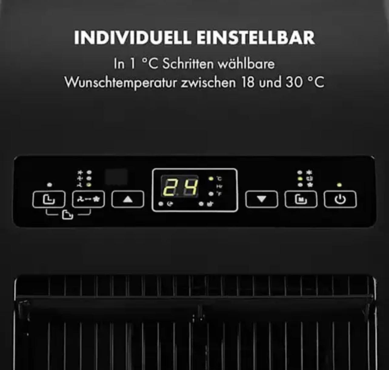 Кондиціонер мобільний KLARSTEIN Metrobreeze Rome EEC A+ 10 000 BTU/3,0 кВт до 49 м2 Чорний (10029857) - фото 5 Кондиціонер мобільний KLARSTEIN Metrobreeze Rome EEC A+ 10 000 BTU/3,0 кВт до 49 м2 Чорний (10029857) - фото 5