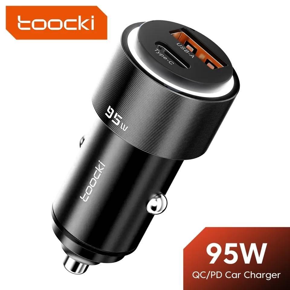 Зарядний пристрій автомобільний Toocki 95W 1 Type-C 65w/1 USB 30w Metall (25397430) - фото 11 Зарядний пристрій автомобільний Toocki 95W 1 Type-C 65w/1 USB 30w Metall (25397430) - фото 11