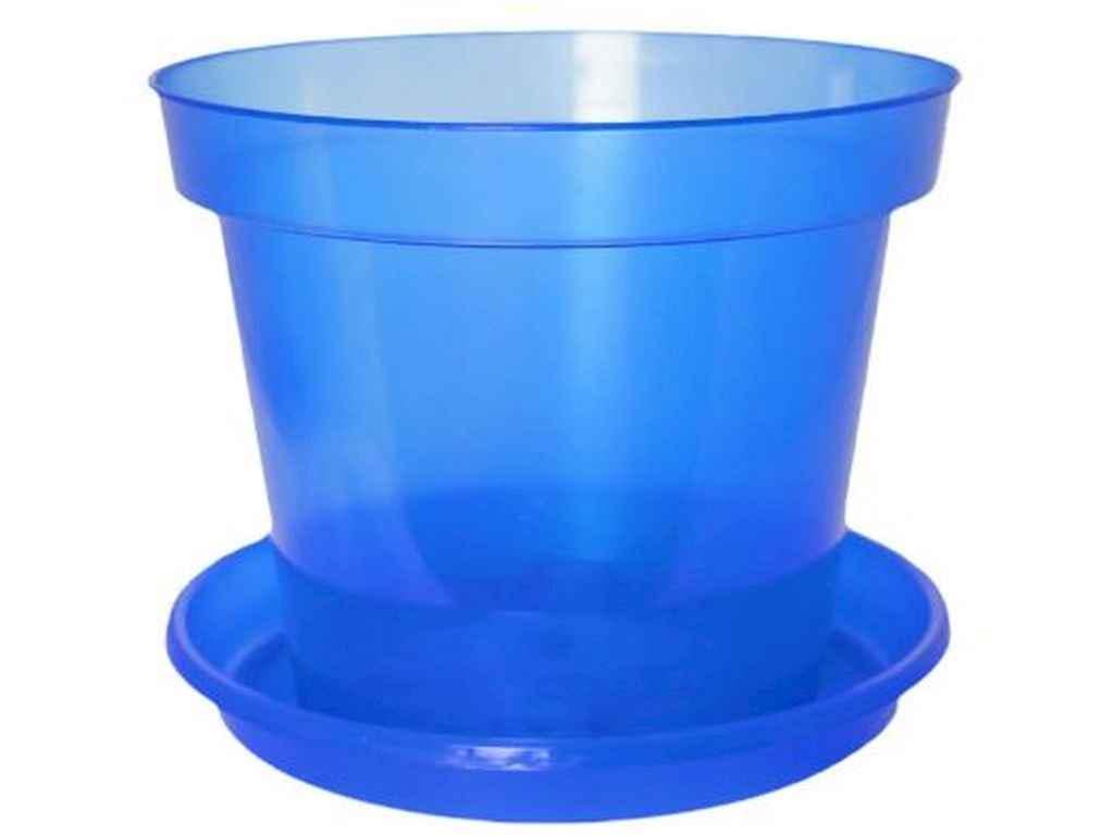 Горщик для квітів Еталон-С Орхідея з піддоном 3 л 190 мм Синій (351)