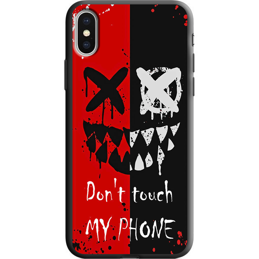Чехол BoxFace iPhone X Bad Smile Черный силикон (32139-up2468-38046)
